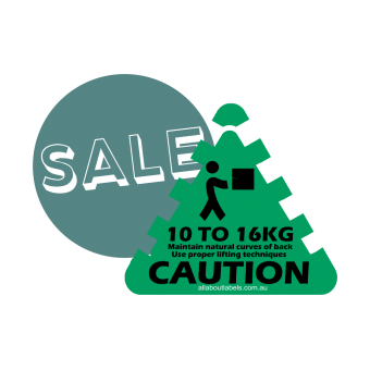 10kg - 16kg Weight Warning Labels
