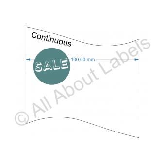 Inkjet Gloss Paper Perm Labels 100mm x 30M Continuous Box of 10 rolls