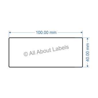 100mm x 40mm Thermal Transfer PET Labels - 95PET10040(25)