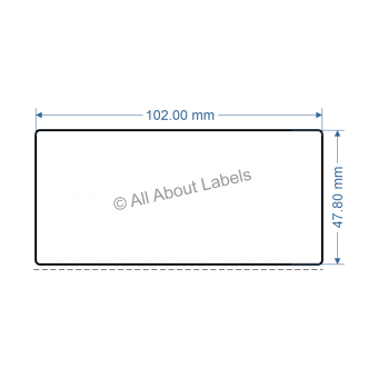 Cabinetry (81607) WOUND OUT 102mm x 48mm Removable Labels (76mm core)
