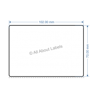 102mm x 70mm Removable Labels