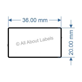 36mm x 20mm Thermal Transfer PET Labels - 95PET3620(76)
