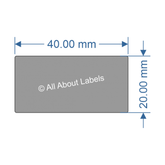 40mm x 20mm Silver Mylar Labels - 95SM4020(25)