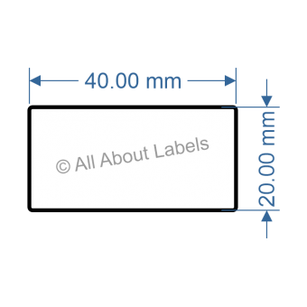 40mm x 20mm Thermal Transfer PET Labels - 95PET4020(76)