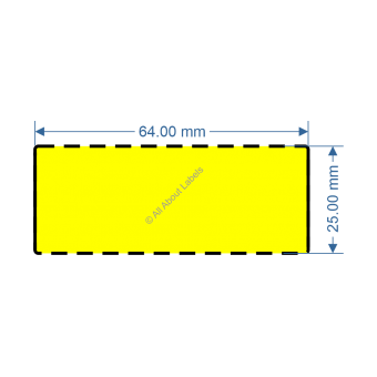 64mm x 25mm Yellow DT Data Strip - 82036