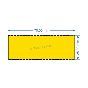 70mm x 25mm Yellow DT Data Strip - 81047