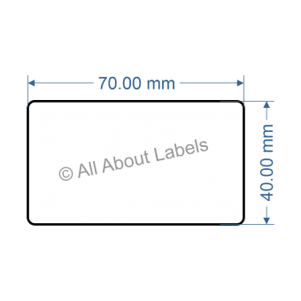 70mm x 40mm Labels