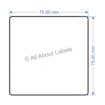75mm x 75mm Removable Labels