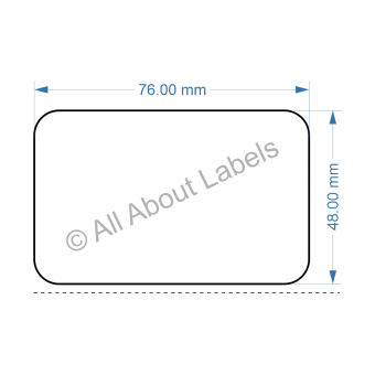 Cabinetry (81749) WOUND OUT 76mm x 48mm Removable Labels (76mm core)
