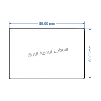 89mm x 60mm Synthetic PET Labels - 81079