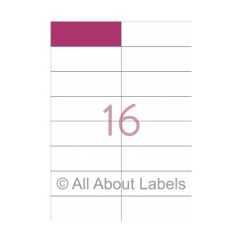 Laser Sheet, CL16, 16 labels per page