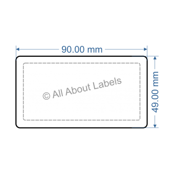 90mm x 49mm Nursery Synthetic Bopp Labels - 97NSSP9049(25)