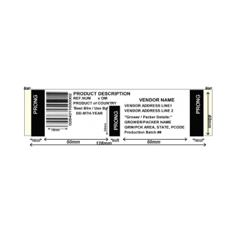 Woolworths Crate Labels 40x140mm