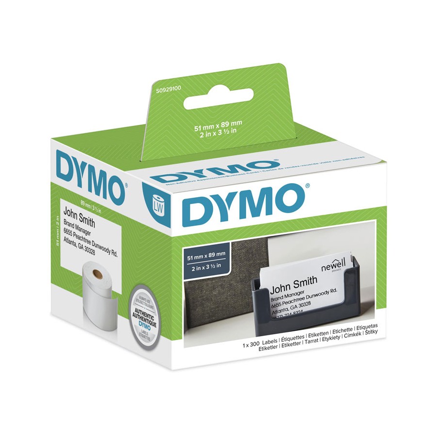 1 Roll 30374 Non-Adhesive Appointment Business 300 Card for Dymo
